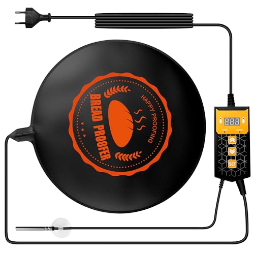 Everkeen Brot Heizmatte Sauerteig Brot Teig Wärmematte Sauerteig Starter Wärmer Einstellbare Temperatur Brot Proof Matte mit Thermostat Sauerteig Gärmatte Bread Proofing Mat für Zuhause Backen