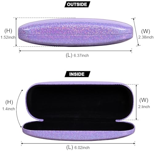 Image of ADBGV 3Pcs Unisex Hard Shell Eyeglasses Cases, Protective Case For Glasses,Sunglasses Case with Cleaning Cloth