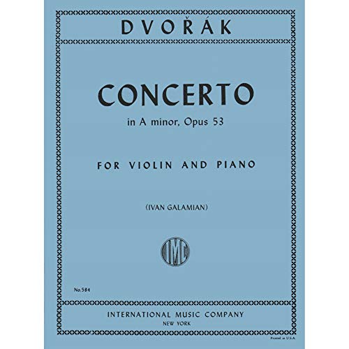 Dvorak, Antonin - Concerto in a minor, Op. 53 - Violin and Piano - by Ivan Galamian International - image 1