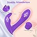 Wearable Panty Vibrator App Remote Control Butterfly Vibrators, Realistic Dildo Vibrators Rechargeable Rabbit Vibrators with 9 Vibrating Modes Panties Sex Toys for Women Couples Play, Purple