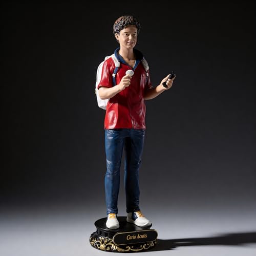 Estatua Bendito Carlo Acutis 7 Pulgadas Resina Pintada miniatura 3