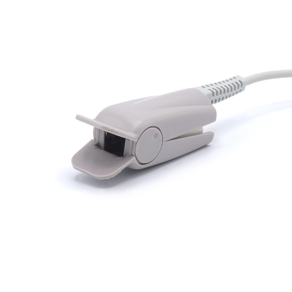 Sino-k Compatible con Sensor Nellcor Spo2 DS100A Clip adulto con dedo 3.2 pies 9 Pines Sensor de sonda Conector FDA/CE Aprobado