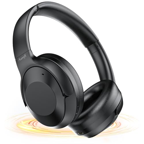 Noise Cancelling Headphones – 2024 Upgraded Wireless Over Ear Bluetooth Headphones Comfort Fit, 100H Playtime, Deep Bass, Active Noise Canceling, Crystal Clear Calls for Travel/Home/Office – Black