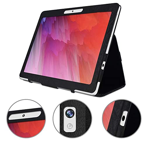 Detuosi Android 10.1 Inch Tablet Case, Folio Leather Case Compatible With Yuntab 10.1 (K107/K17),Kubi 10.1,Winsing 10,Lllccorp 10,Plum 10 Phablet,Wecool 10,Lectrus 10,Victbing 10,Hoozo 10 Tablet#Black #TOP5