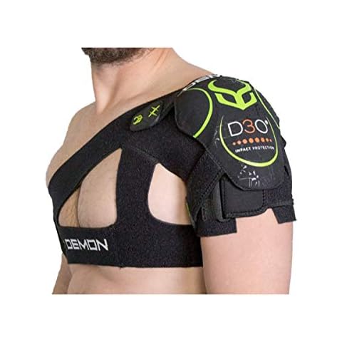 Demon United X D3O Shoulder Stability Brace with D3O Impact Protection- Neoprene Shoulder Support w/ D3O for Rotator Cuff, Labrum Tear, AC Joint Pain, Shoulder Compression Sleeve (Small/Medium) Cover