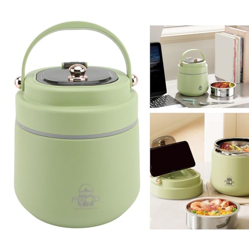 Tarro de comida de acero inoxidable Eujgoov, termo aislado de doble pared premium 5