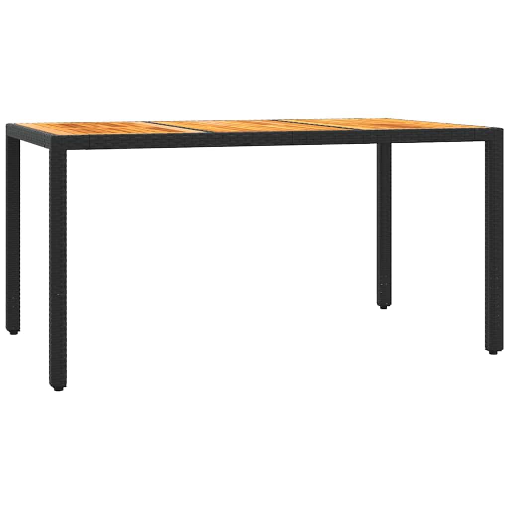 Set di mobili da giardino da 7 pezzi con tavolo, 6 sedie, cuscini, in polyrattan nero, resistente alle intemperie, per balcone, terrazza, sala da pranzo