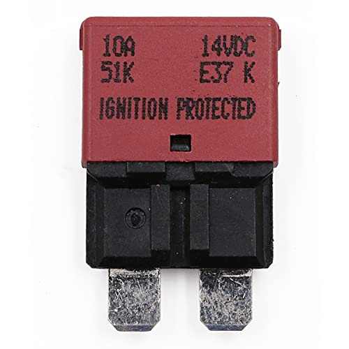 Gloaso 10 Amp T1 Auto Reset Circuit Breaker 14V DC Low Profile ATC/ATO Fuse Breaker 10A Breaker E37 1 Pack