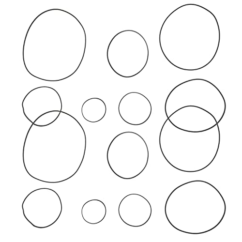 KICHOUSE 40-130mm Cassette Player Belts Replacement Rubber Belts for Recorder 2 Packs