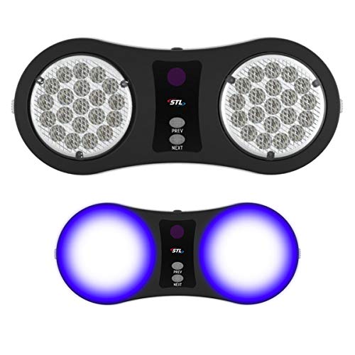 SpeedTech Lights Arc TIR LED Flip Down With Velcro Straps - Sun Visor Strobe Sunshade Sunshield Emergency Warning Lights for Vehicles and Police with Cigarette Lighter Plug (Blue)