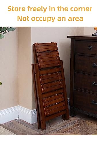 Taburete plegable de madera multicolor y escalera auxiliar para biblioteca casera 4