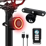 NineLeaf Bike Tail Light with Remote+Multi-Function Bracket for Seat Bow, Rack Cargo,Bike Alarm Rechargeable, Anti Theft,with Smart Brake Sensor Light, Auto ON/Off,Ultra Bright LED,IP65 Waterproof