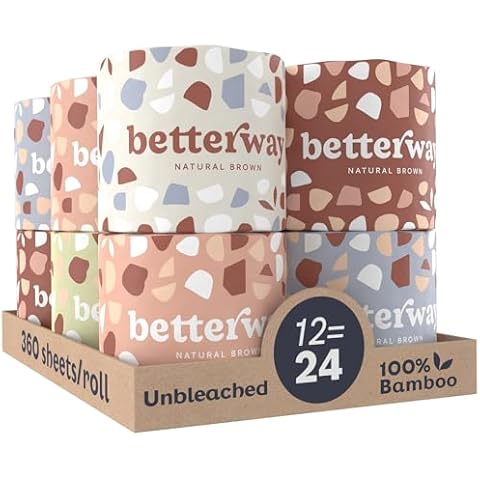 Betterway Unbleached Bamboo Toilet Paper Cover
