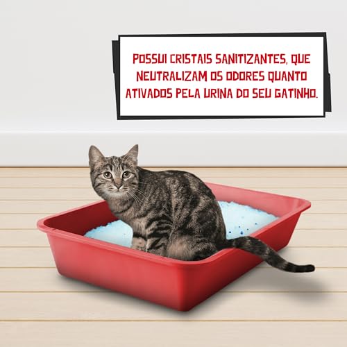 Germanhart Areia Higiênica para Gatos com Cristais de Sílica e Cristais Azuis Antiodor, Neutralizant