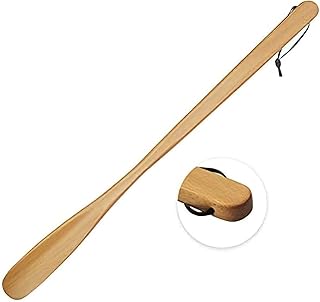 [Ｌｕｘｕｒｅｕｘ] 靴べら 天然木 ロング 軽量 靴ベラ 木 製 くつべら 耐用 シューホーン 長さ約54cm