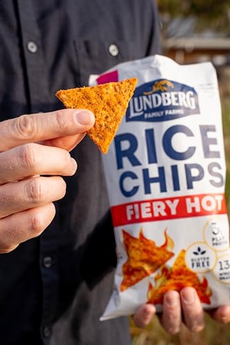 Lundberg Rice Chips, Fiery Hot, 5.5oz, Gluten-Free, Kosher, Non-GMO Verified, Whole Grain Brown Rice - image 3