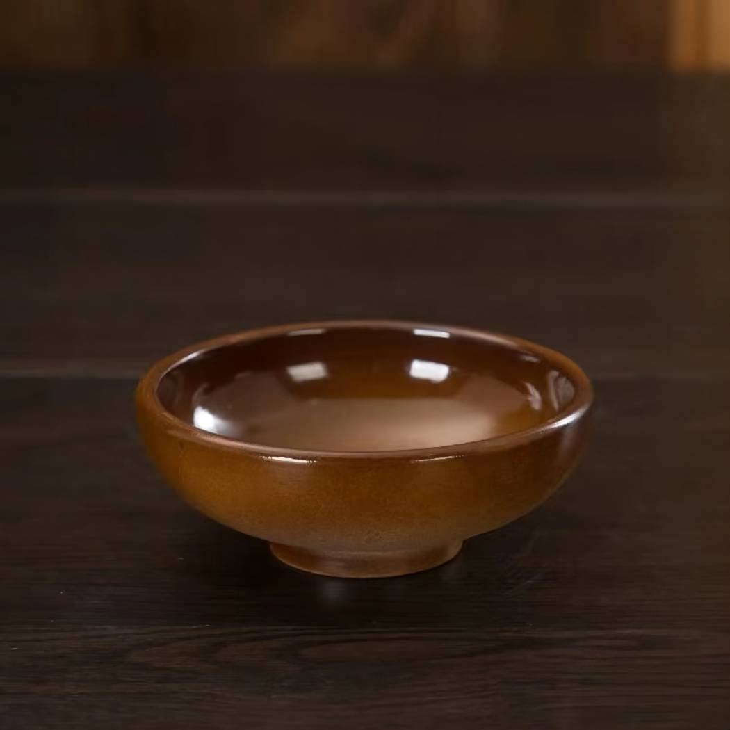 Bruciatore di oli essenziali e diffusore di cera, fatto a mano, grande capacità, portacandele in ceramica per aromaterapia, decorazione per la casa e la camera da letto, elegante design marrone