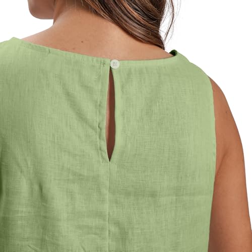 Robe d'été lin anti-chaleur fluide avec poches amples pour morphologie S-XL - 6