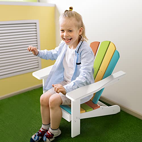 Torva Kids’ Adirondack Chairs All-Weather Resistant, Outdoor Indoor Furniture Patio Lawn Small Lounge Chairs For Garden, Porch, Deck, Backyard, Fire Pit, Pool,Beach #TOP4