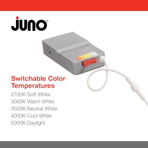 Juno LED Recessed Lights 4 Inch Round Wafer Downlight, 5-in-1 Switchable White Color Temperature, 120 Volts, 4-Inch Ultra-Thin Flat Trim, Matte White, 12-Pack (WF4 SWW5 90CRI MW CP12) by Juno - Image 3