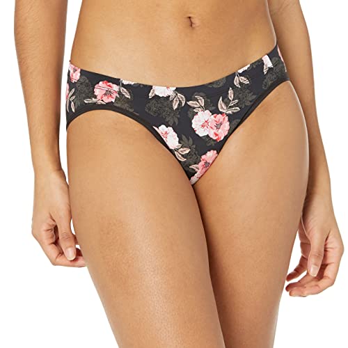 Bikini invisible Maidenform noir à fleurs pour femme taille 7 sans couture