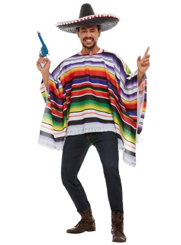 Smiffys Poncho, Multicolore Halloween
