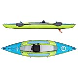 HO Sports Beacon Inflatable Kayak with Hand Pump, Adjustable Paddle & Carry Bag - Ergonomic High-Back Seat with Storage Holder & Built-in Fishing Rod Holder - 450 lbs Max Weight Capacity