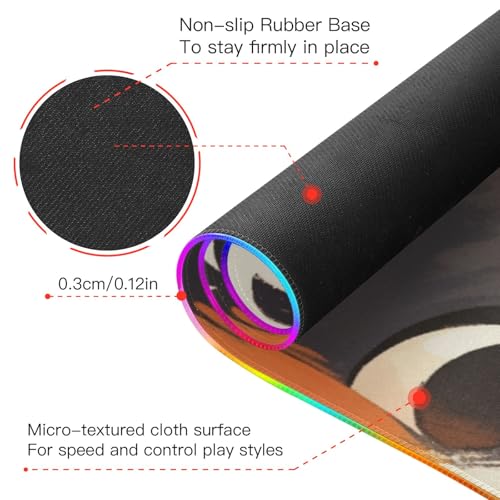 Tapis de souris lumineux chiot de dessin animé décor bureau ado - 4