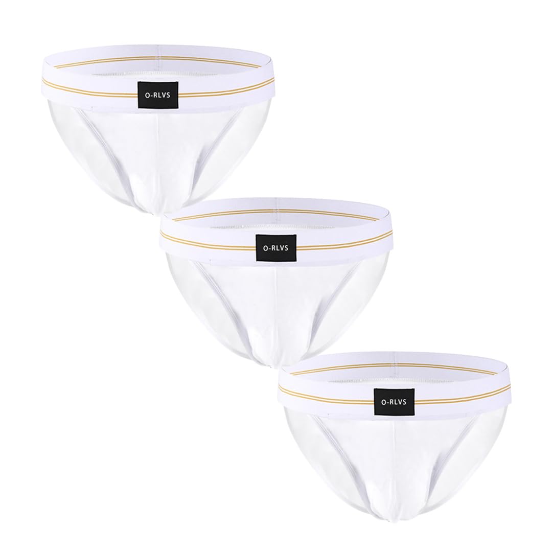 Ropa interior triangular para hombre, pack de 3 calzoncillos transpirables con cinturón ancho 8