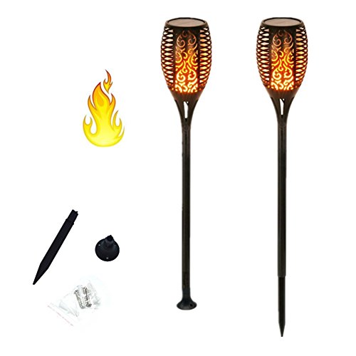 2 X Lampe Solaire LED Jardin Torches Dansantes flammes Effet Lanterne de Noël Décoration Imperméable pour Jardin,Patio, Terrasse, Allée, Noël, Mariage, Fête, Décoration Cover