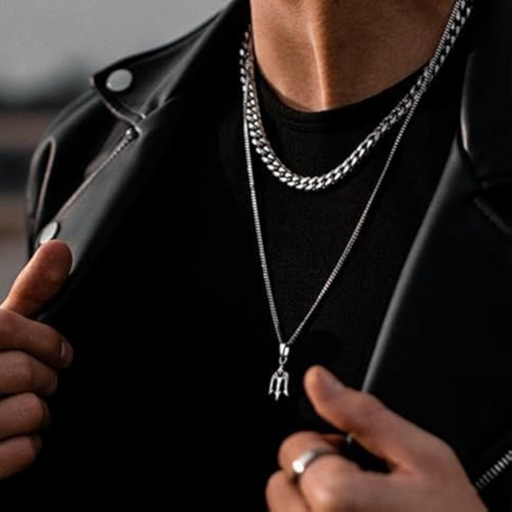 Men's Cuban Link Chain in Silver Stainless Steel