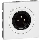 Longueur de câble maxi: 50 m Legrand 078756 Mosaic XLR Prise, 3 Pôles Mâle, 2 Modules pour Liaison Stéréo de Tout Périphérique, Blanc
