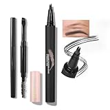 YIPFEN Crayon Sourcil 3 Minutes Pour Des Sourcils Parfaits,Crayon Sourcils Microblading Longue Tenue,Goupillon Sourcil Séchage Rapide,Contour et remplissage Naturel Simple (03 SLATE BROWN)