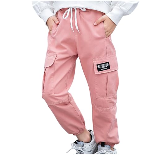 Boys Oversized Cargo Pants Fashion Teen Sports Sweatpants Lightweightt Elastic Waist Athletic Joggers with Pockets