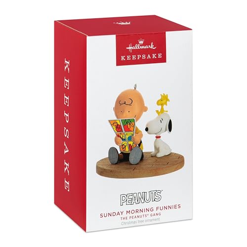 Image of Hallmark Keepsake Peanuts Hanging Ornament - Charlie Brown, Snoopy & Woodstock with Comic Design