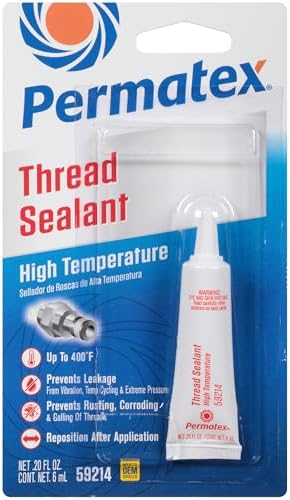 Permatex 59214 High Temperature Thread Sealant, 6 ml Tube