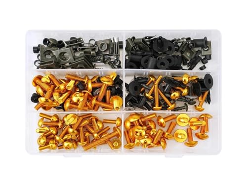 �{�f�B���[�N�N���b�v �ɓK������ �E�� ZX-4R ZX-6R ZX-10R ZX-25R �E�� 250 300 400 500 650 1000�I�[�g�o�C�̃t�����g�K���X�̃t�F�A�����O�{���g�L�b�g(GOLD-253PCS)