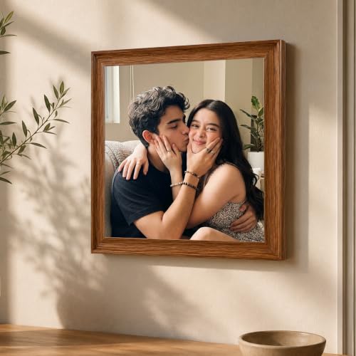 Image of Art Street Customize Premium Cave Wall Photo Frame With Photo Upload and Rakhi For Raksha Bandhan, Brother, Sister, Birthday, Anniversary for Husband, Couple, Parents For Wall Only (Square 12x12 Inch)