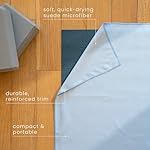 S&T INC. Yoga Mat Towel, Quick Dry Towel, Soft and Absorbent for Gym, Pilates, and Hot Yoga Mat, 1 Pack, 26.5 inches x 72 inches, Microfiber, Blue - Image 2
