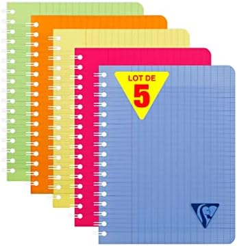 Clairefontaine 329156Cpack Linicolor Lot de 5 Cahiers Evolutiv'Book - A4 22,5x29,7 - 240 Pages