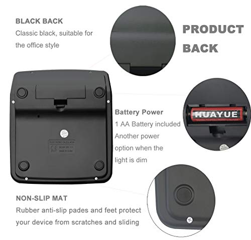 Calculators, Bestwya 12-Digit Dual Power Handheld Desktop Calculator With Large Lcd Display Big Sensitive Button (Black, Pack Of 1) #TOP2