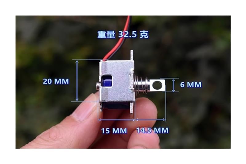 Électroaimant solénoïde push-pull DC 5V-6V cadre ouvert avec course de 4.5mm
