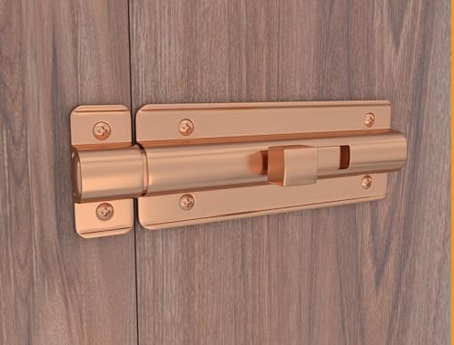 Image of Boniry Premium Heavy Duty Door Latch | Door Stopper Lock | Main Door High Security and Home and Office Doors for Wooden and PVC Door Latch (2, Rose Gold)