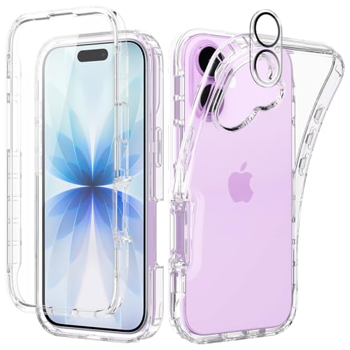 Leedia Case Compatible con Funda iPhone 17, 360 Grados Antigolpes Case con Protector de Pantalla Integrado Robusto Doble Cara Bumper Completa Carcasa para iPhone 17 5G