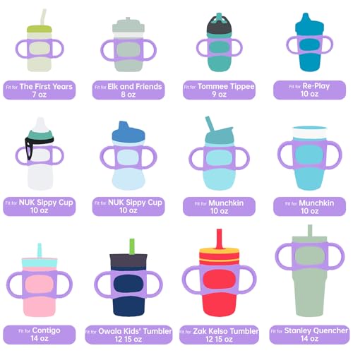 NiHome 2PCS Silicone Cup Grip for Owala Zak Stanley 12-15oz, Dual Handles - image 6