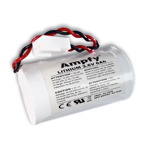 Pile Batterie BAT01 3.6V 6Ah 6000mAh | SIRÈNE Alarme Remplacement Compatible avec DAITEM LOGISTY DIAGRAL ATRAL Hager BATLi01 / D8900 / D8000 / DP8000 / VP111...