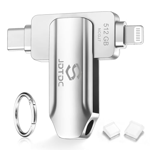 【全世界900万人の信頼】Apple MFi認証 iPhone USBメモリ｜正規容量 512GB｜USBフラッシュドライブ｜Lightning/Type-C両対応｜写真・動画・連絡先 自動バックアップ｜対応 iPhone 17/16/15/iPad 外付けストレージ