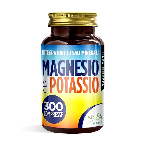 Magnesio e Potassio 300 Compresse - Integratore per Combattere Stanchezza, Affaticamento e Adattarsi al Caldo | Magnesio Citrato e Potassio Citrato Alta Assimilabilità e Lunga Durata