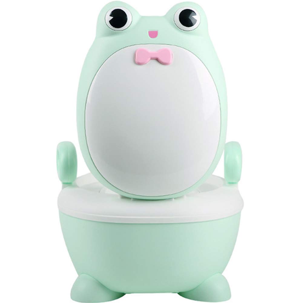 Cartoon Frog Portable Potty Toilet Squatting Potty for Boy Girl Toddler Baby Potty Training(Green)