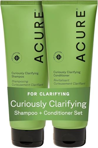 Acure Curiously Clarifying Shampoo and Conditioner Set - 8 fl oz (2 Pack)